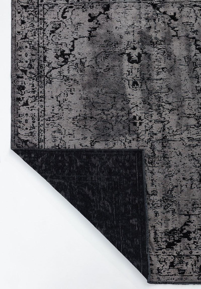 Ivy Grey - Black Rug Rugs - Venetto Design Venettodesign.com