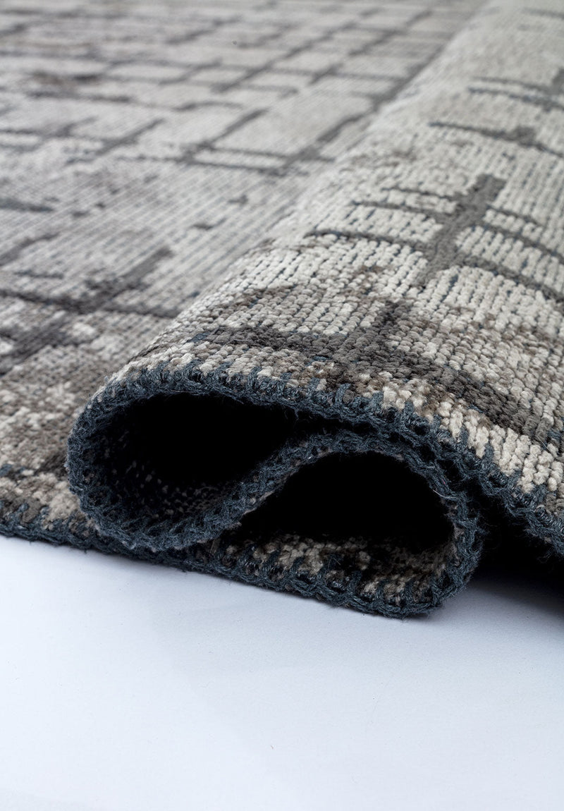 Axis Anthracite - Beige Rug Rugs - Venetto Design Venettodesign.com