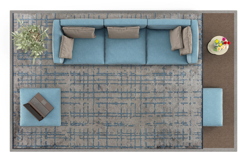 Axis Blue - Beige Rug Rugs - Venetto Design Venettodesign.com