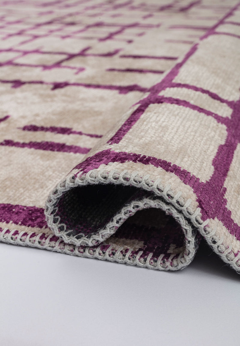 Axis Purple - White Rug Rugs - Venetto Design Venettodesign.com