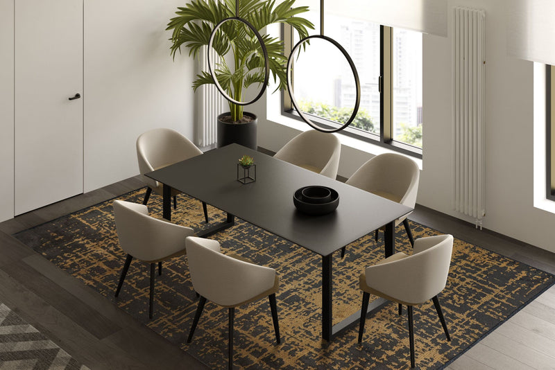 Spark Anthracite - Gold Rug Rugs - Venetto Design Venettodesign.com