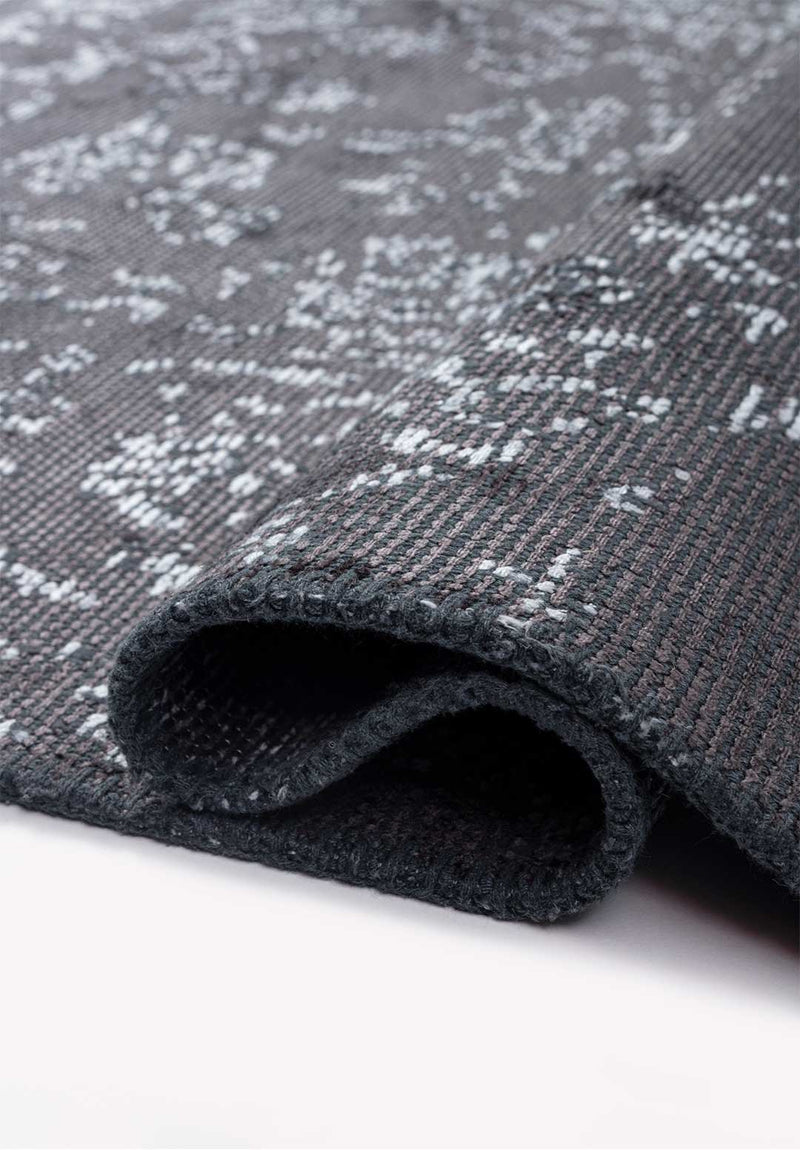 Classy Ice Blue - Charcoal Rug Rugs - Venetto Design Venettodesign.com