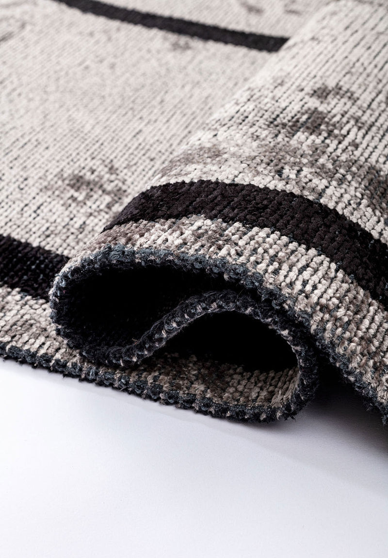 Signature Black - Light Grey Rug Rugs - Venetto Design Venettodesign.com