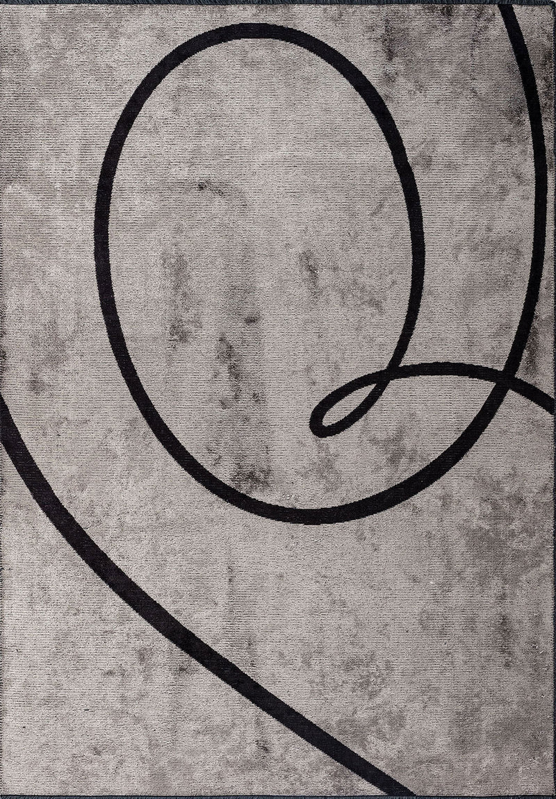 Signature Black - Light Grey Rug Rugs - Venetto Design Venettodesign.com