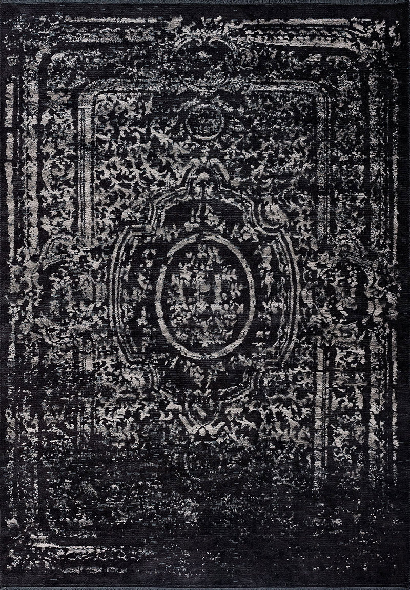 Babylon Black - Grey Rug Rugs - Venetto Design Venettodesign.com