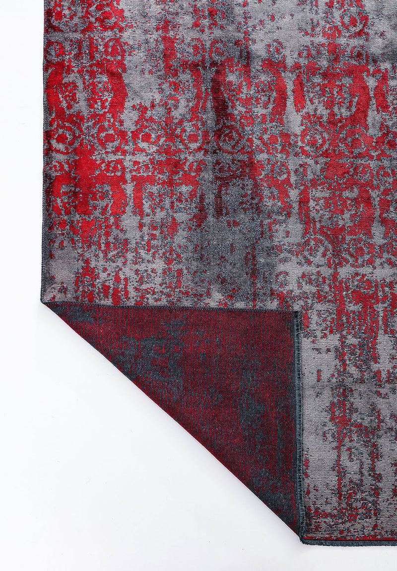 Caesar Dark Grey - Red Rug Rugs - Venetto Design Venettodesign.com