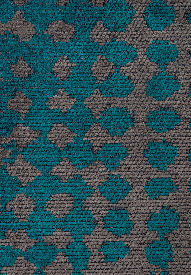 Dots Charcoal - Dark Turquoise Rug Rugs - Venetto Design Venettodesign.com