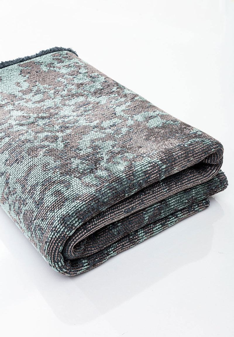 Grace Dark Grey - River Green Rug Rugs - Venetto Design Venettodesign.com