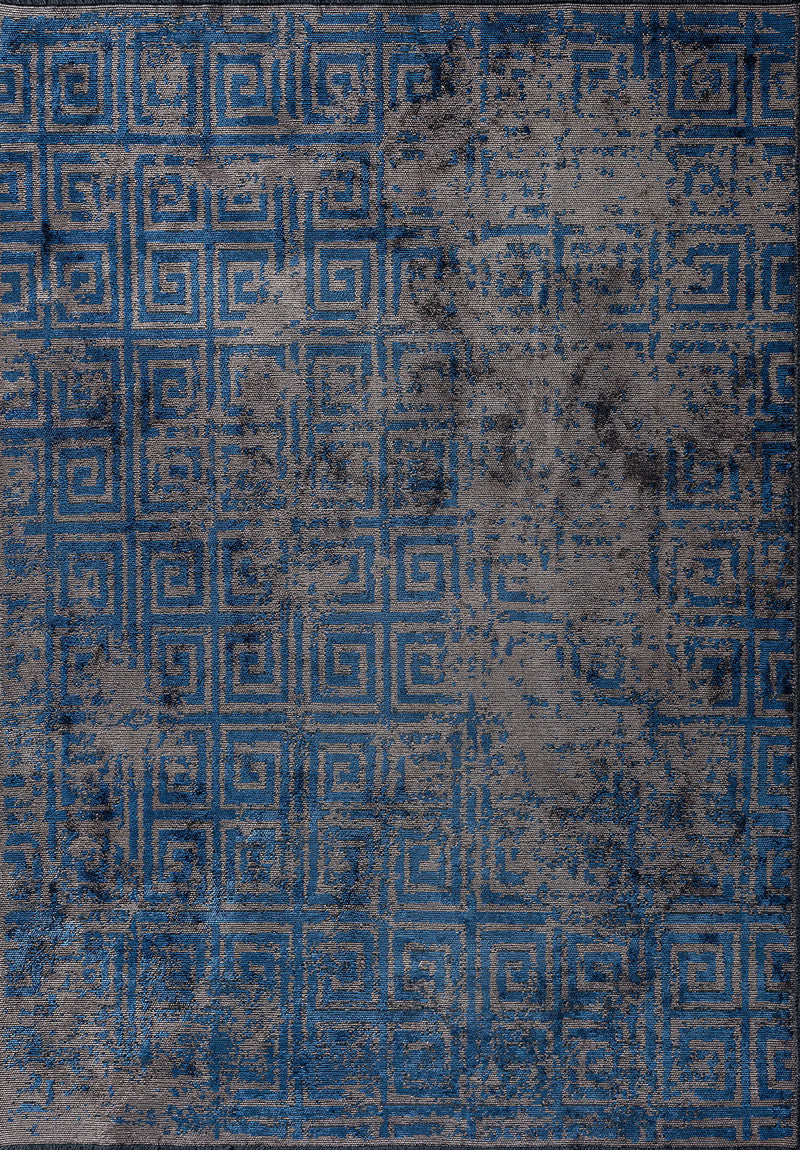 Helix Navy Blue - Dark Grey Rug Rugs - Venetto Design Venettodesign.com