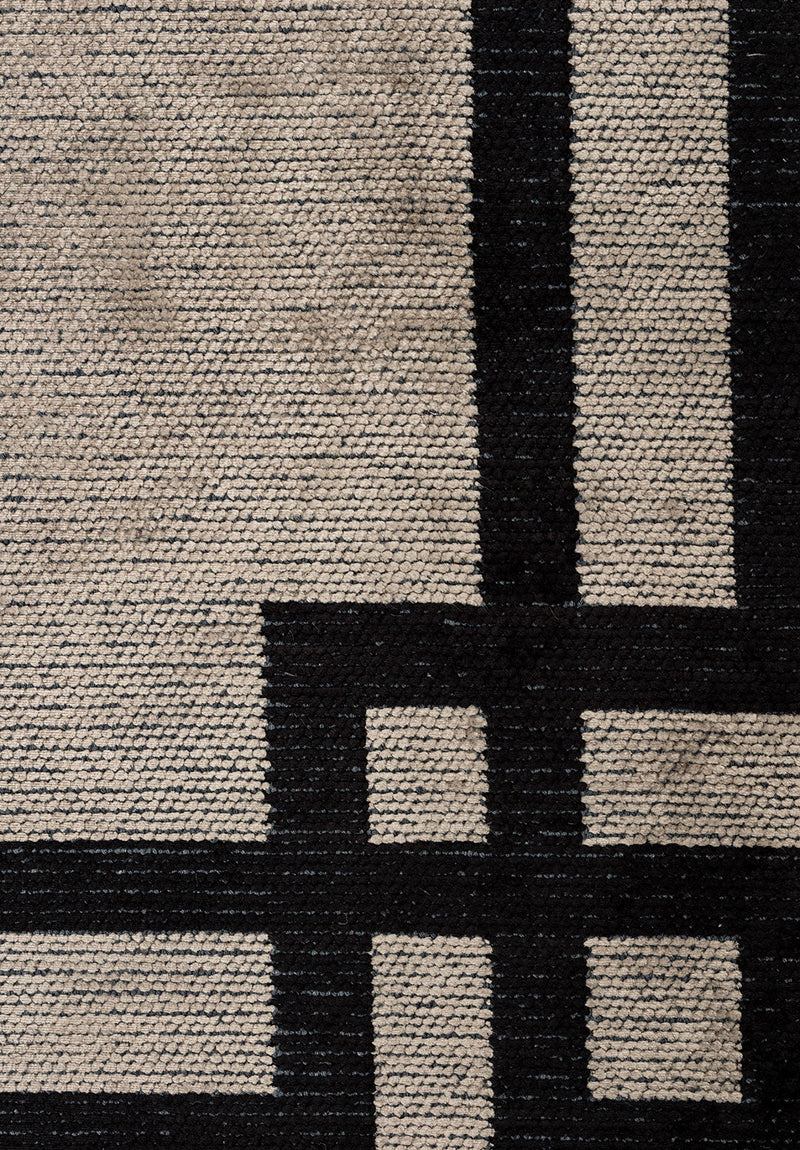 Twist Nougat - Black Rug Rugs - Venetto Design Venettodesign.com