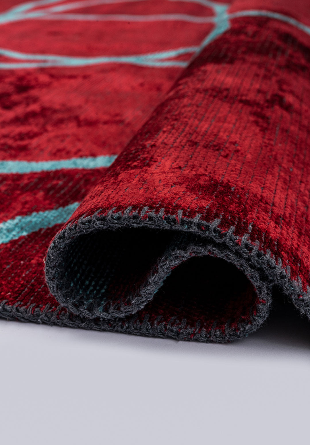 Rope Turquoise - Red Rug Rugs - Venetto Design Venettodesign.com