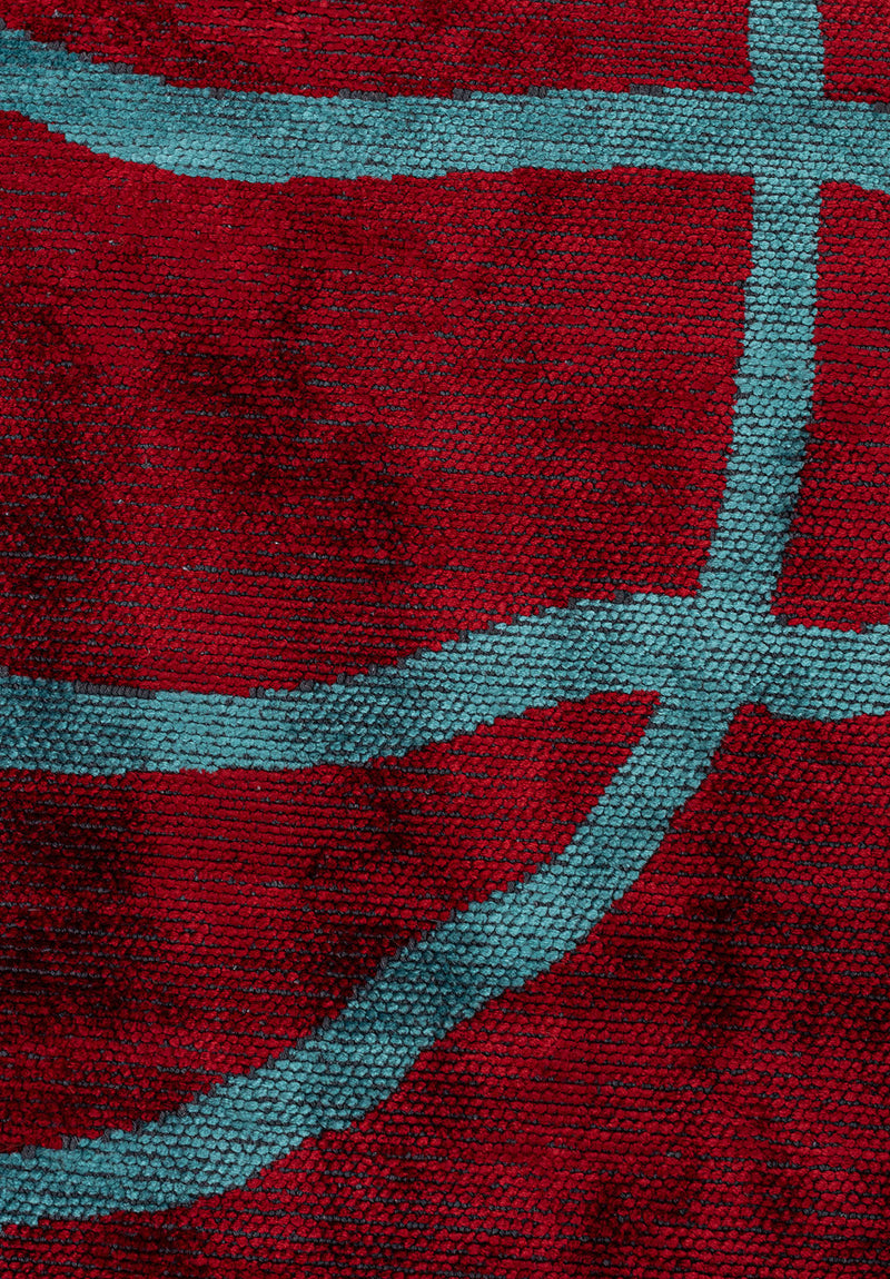 Rope Turquoise - Red Rug Rugs - Venetto Design Venettodesign.com