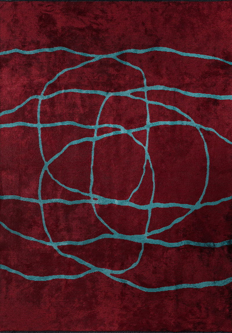 Rope Turquoise - Red Rug Rugs - Venetto Design Venettodesign.com