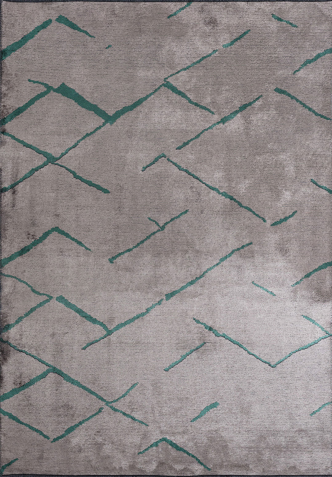 Wave Dark Green - Light Grey Rug Rugs - Venetto Design Venettodesign.com