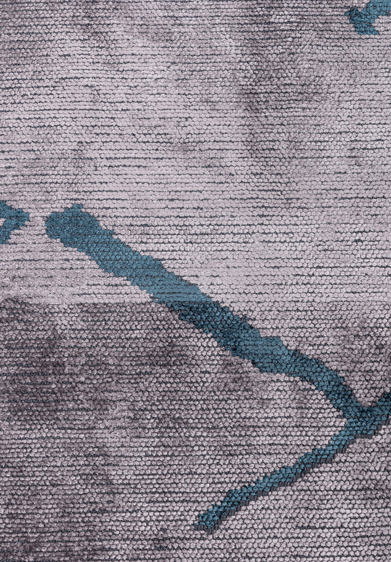 Wave Petrol - Light Grey Rug Rugs - Venetto Design Venettodesign.com
