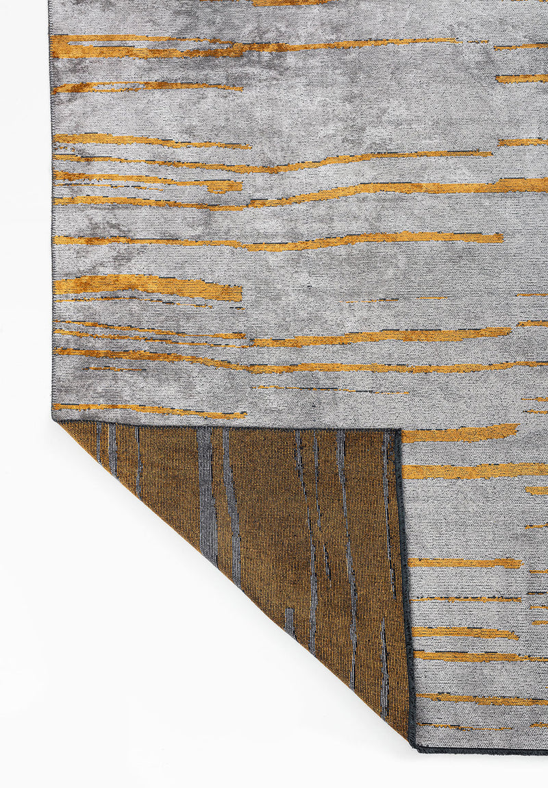 Flow Mustard - Light Grey Rug Rugs - Venetto Design Venettodesign.com