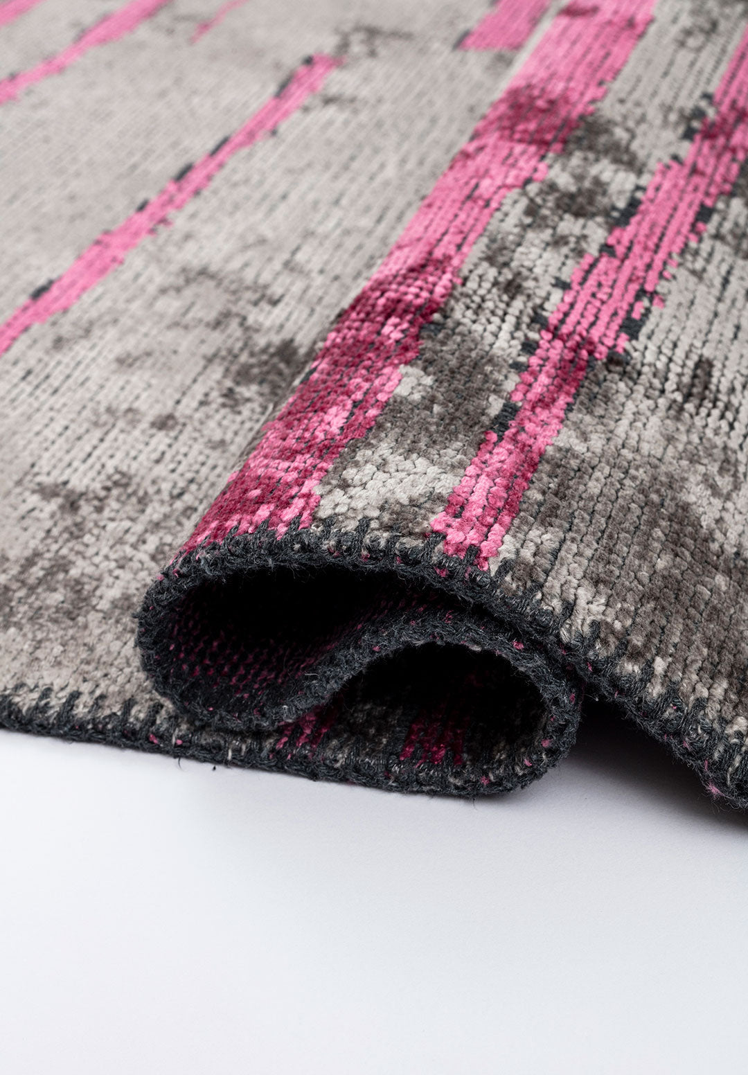 Flow Pink - Grey Rug Rugs - Venetto Design Venettodesign.com