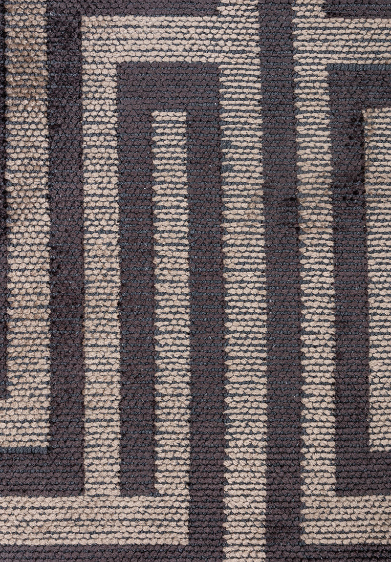 Nest Charcoal - Beige Rug Rugs - Venetto Design Venettodesign.com