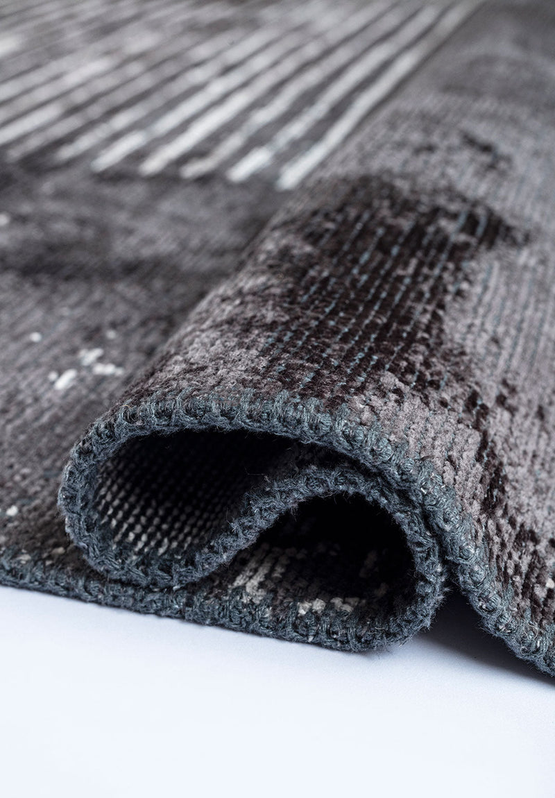 Matrix Charcoal - Light Grey Rug Rugs - Venetto Design Venettodesign.com