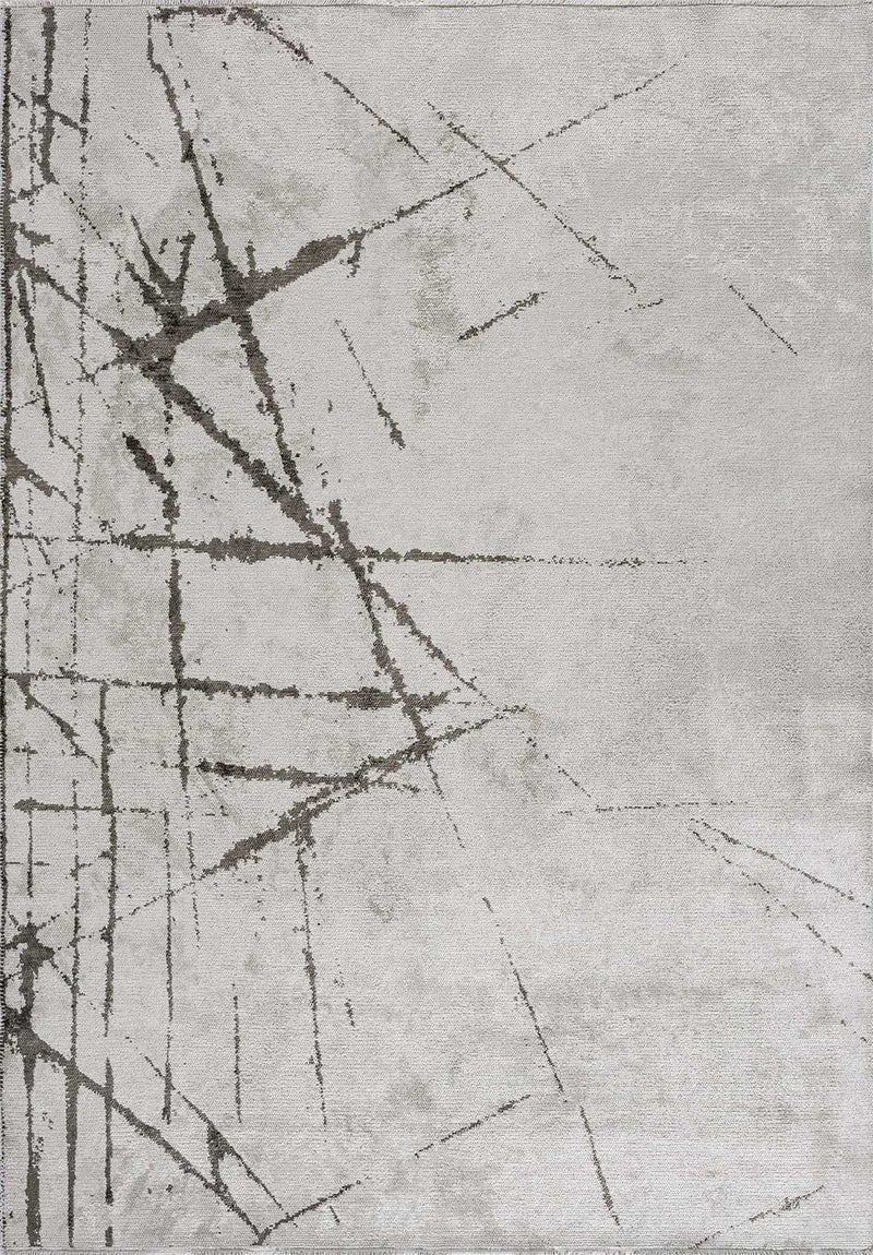 Crack Dark Grey - White Rug Rugs - Venetto Design Venettodesign.com