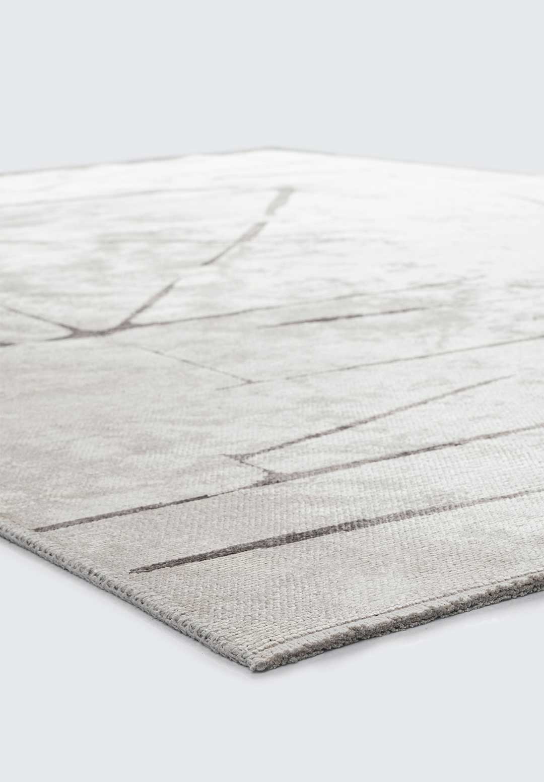 Square White - Dark Grey Rug Rugs - Venetto Design Venettodesign.com