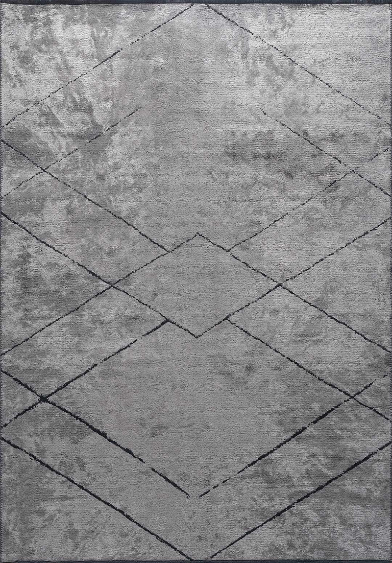 Spider Matte Black - Light Grey Rug Rugs - Venetto Design Venettodesign.com