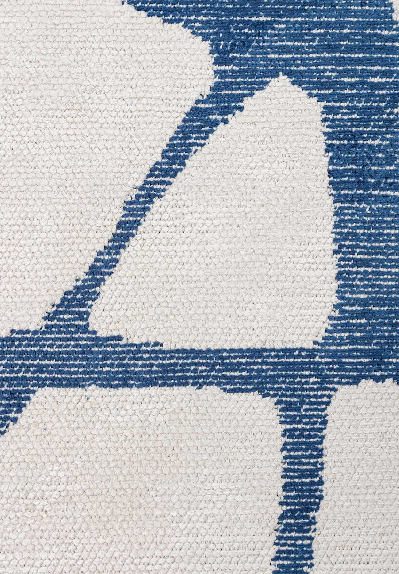 Web Navy Blue - White Rug Rugs - Venetto Design Venettodesign.com