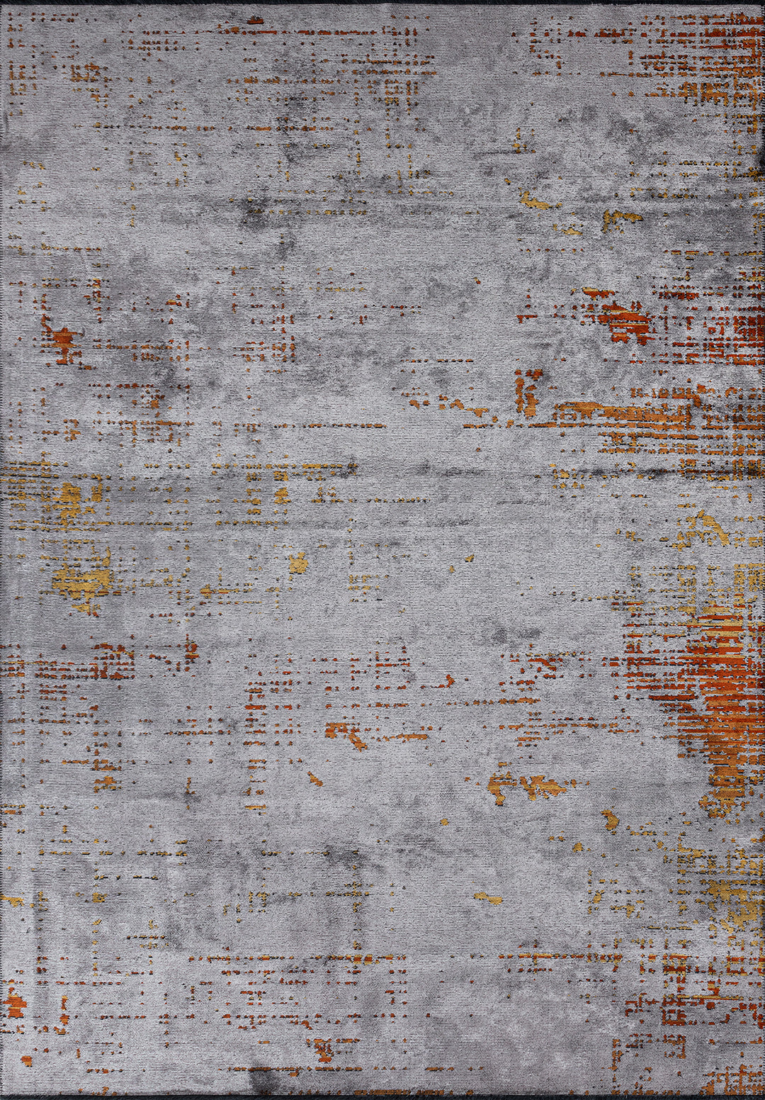 Olive Grey Rust Rug Space Light Grey - Rust Rug