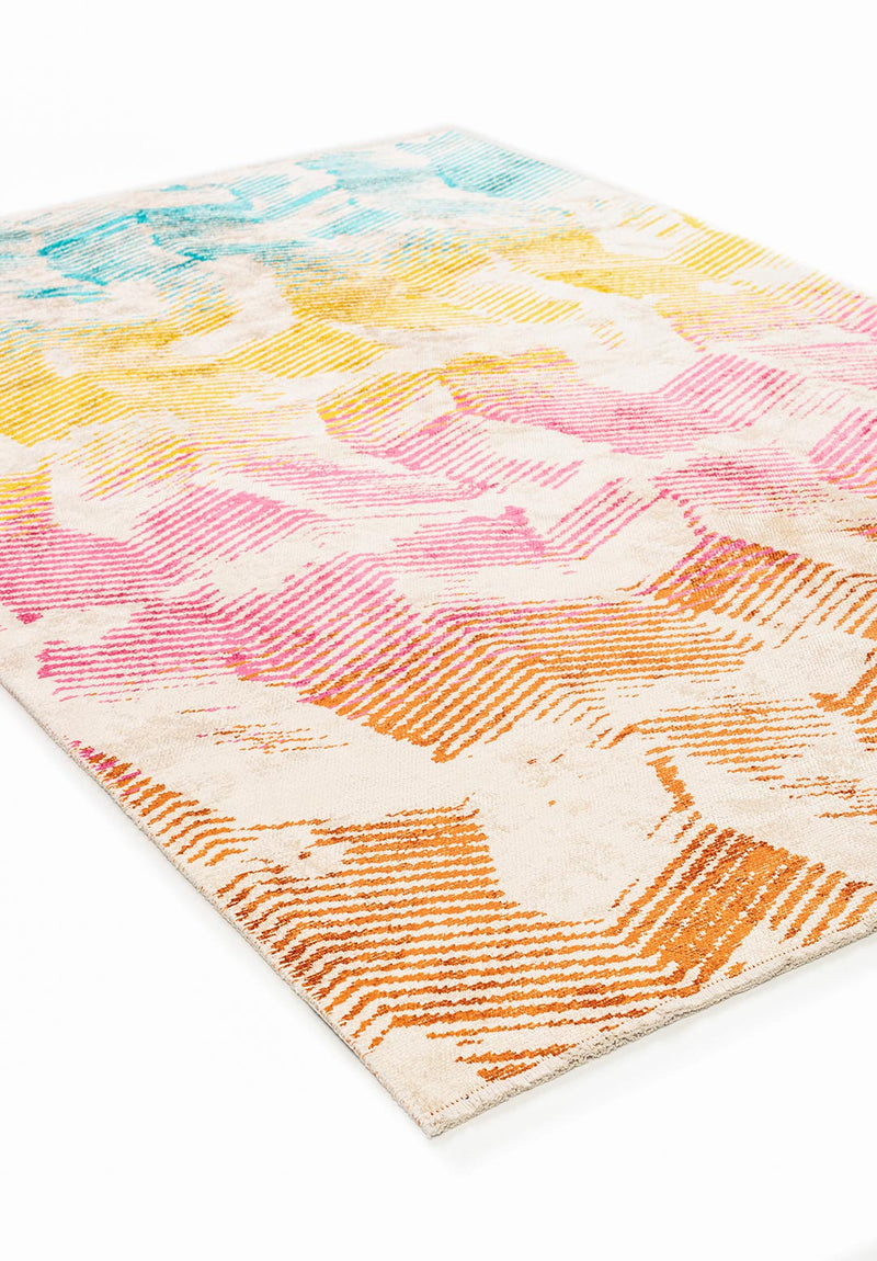 Tahiti Turquoise - Yellow Rug