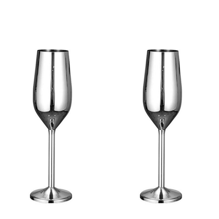 Ibiza Stainless Steel Glasses - Venetto Design SILVER / Champaign Glass - 6 Pieces Venettodesign.com