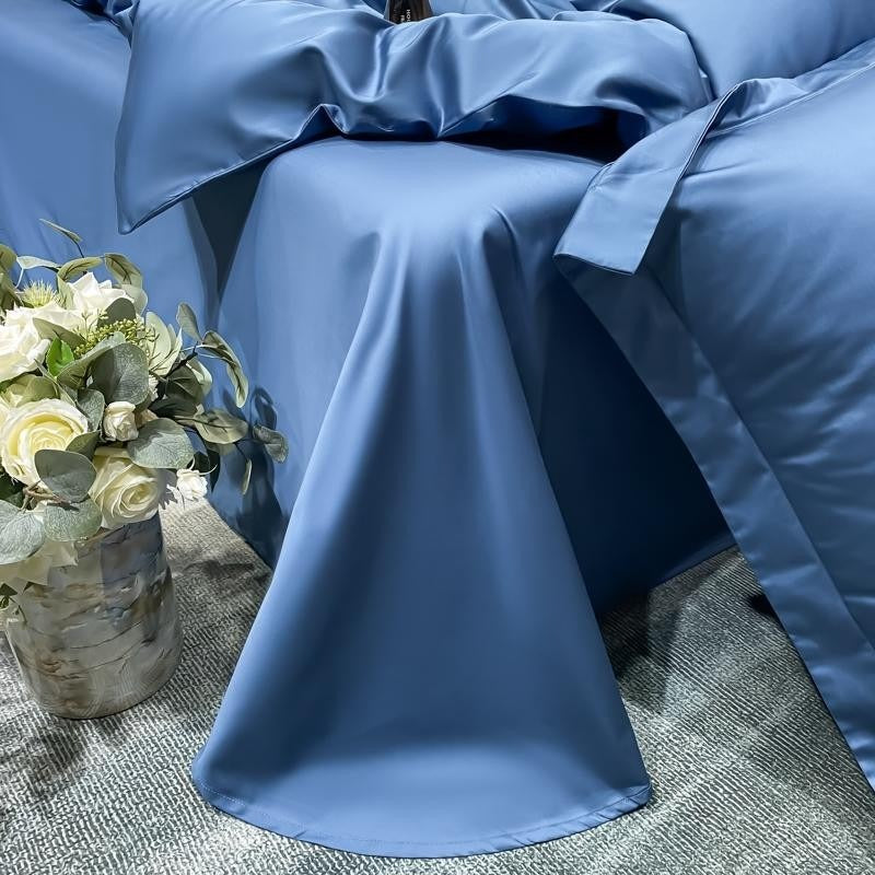 Neo Royal Blue Cotton Duvet Cover Set Duvet Cover Set - Venetto Design Venettodesign.com