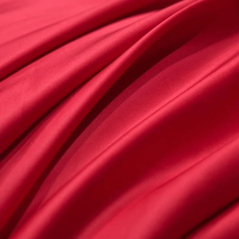 Neo Red Silky Cotton Duvet Cover Set Duvet Cover Set - Venetto Design Venettodesign.com