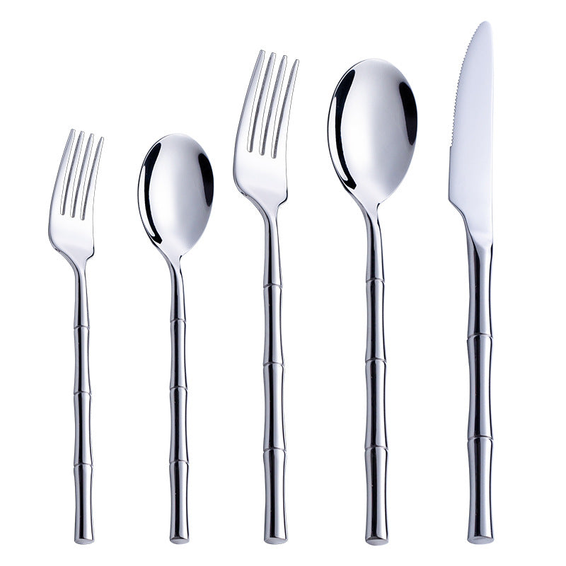 Aldomara Bamboo Gold/Silver Cutlery Set Cutlery - Venetto Design Venettodesign.com