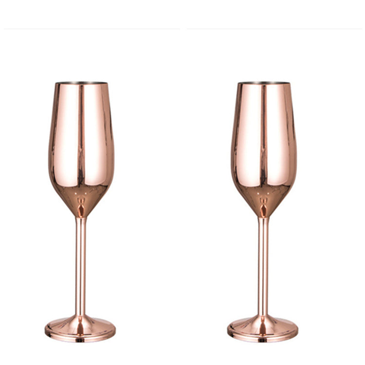 Ibiza Stainless Steel Glasses - Venetto Design ROSE GOLD / Champaign Glass - 6 Pieces Venettodesign.com