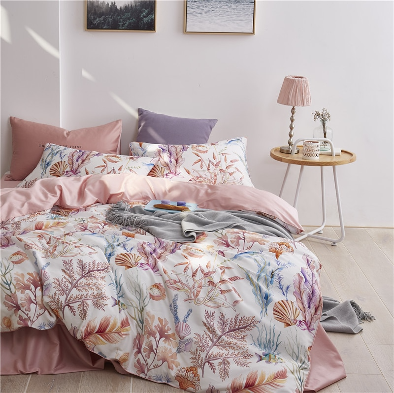 Bedding Comforter Set, 4 Pieces Bedding Set, Cotton Quilt Cover 220 X 240  cm / 200X230 cm, Bedding, 4-Piece Bed Sheet Pillowcase, Cotton Printed