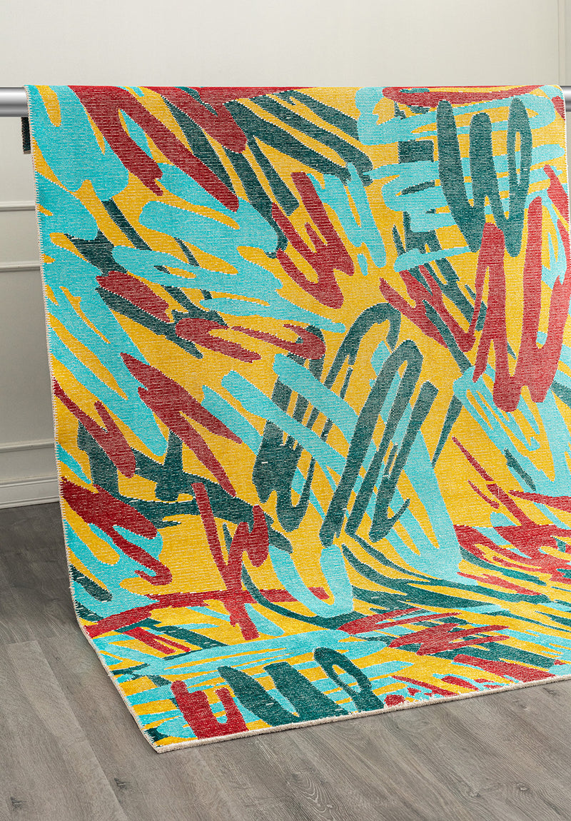 Carnival Red - Turquoise Rug