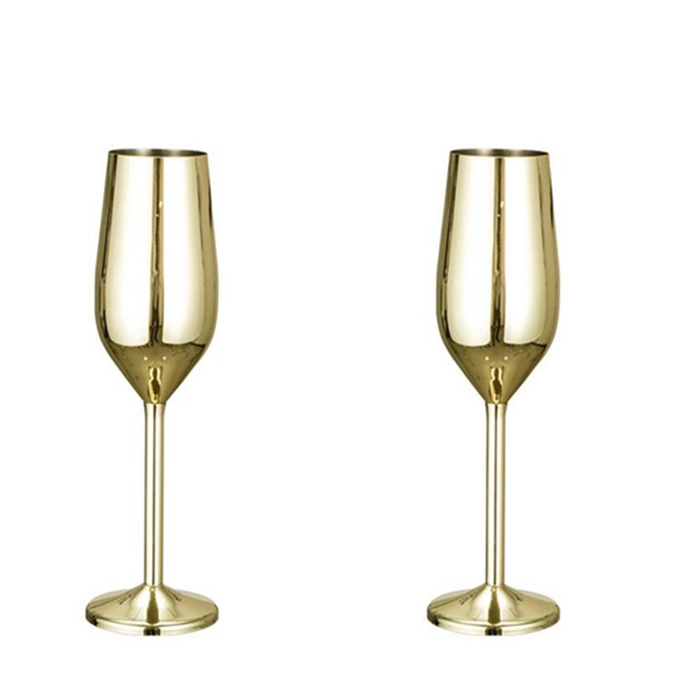 Ibiza Stainless Steel Glasses - Venetto Design GOLD / Champaign Glass - 6 Pieces Venettodesign.com