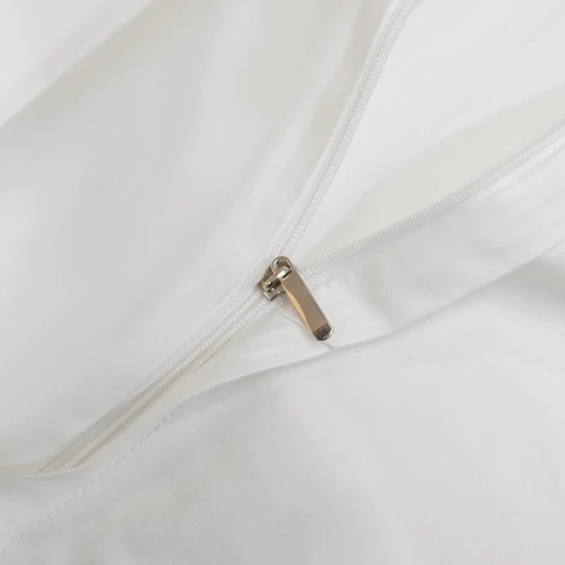 Neo White Silky Cotton Duvet Cover Set Duvet Cover Set - Venetto Design Venettodesign.com