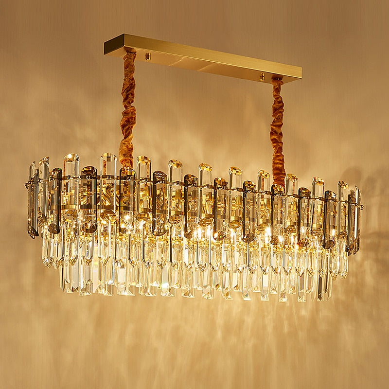 Luis Rounded Three-Tier Crystal Cut Edge Chandelier Chandelier - Venetto Design Venettodesign.com