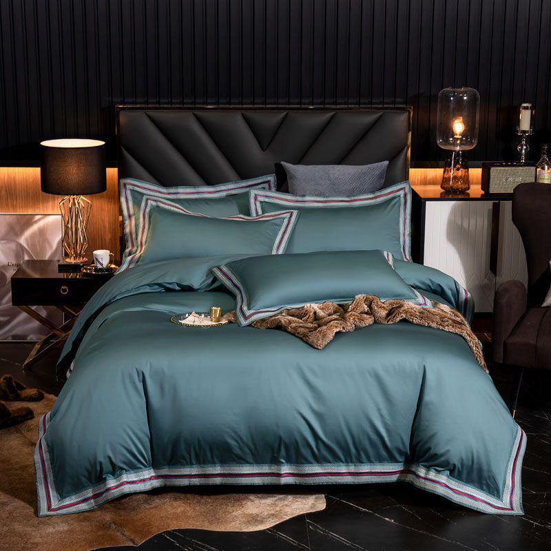 Osmano Luxury Soft Egyptian Cotton Duvet Cover Set Duvet Cover Set - Venetto Design Color 12 / Fitted Bed Sheet / King size 4Pcs Venettodesign.com