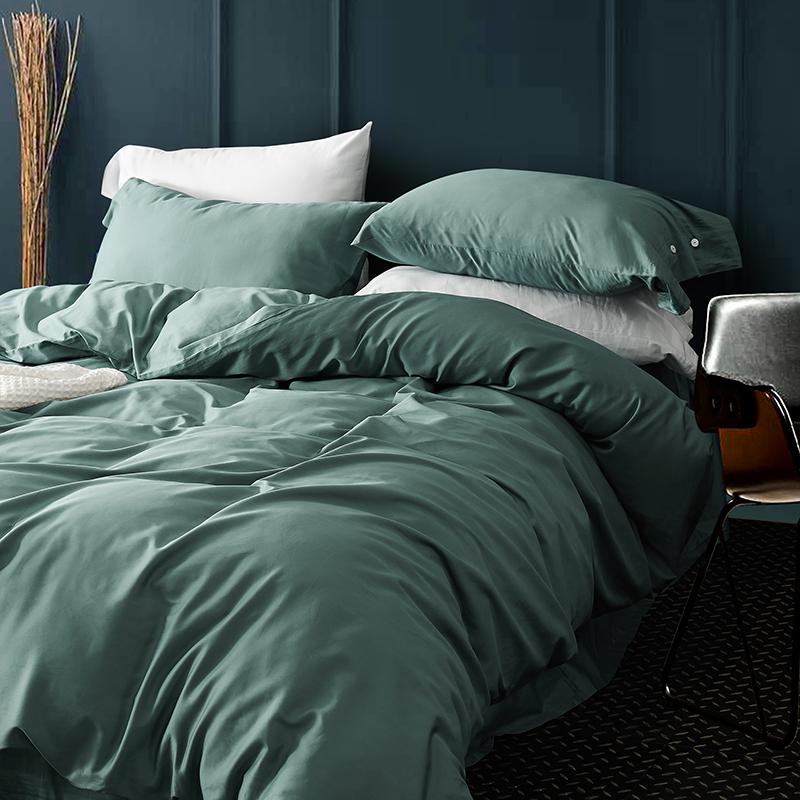 Teal Colour Cotton Fitted Bed Sheet - Duvet Covers and Fitted Bed Sheets