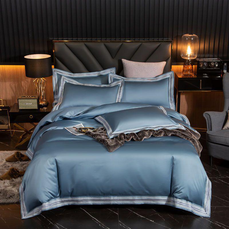 Osmano Luxury Soft Egyptian Cotton Duvet Cover Set Duvet Cover Set - Venetto Design Color 10 / Fitted Bed Sheet / King size 4Pcs Venettodesign.com