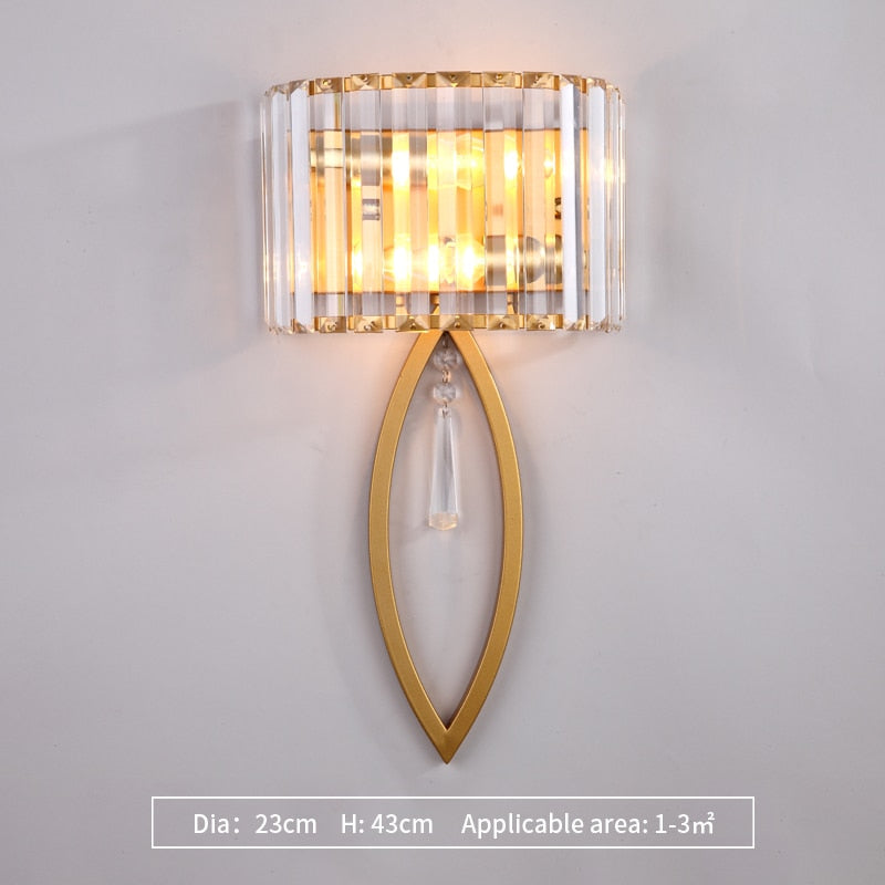 Isla Oval Cut Fluted Glass Wall Lamp Wall Lamp - Venetto Design Dia23cm H43cm-Gold / Warm White (2700-3500K) Venettodesign.com