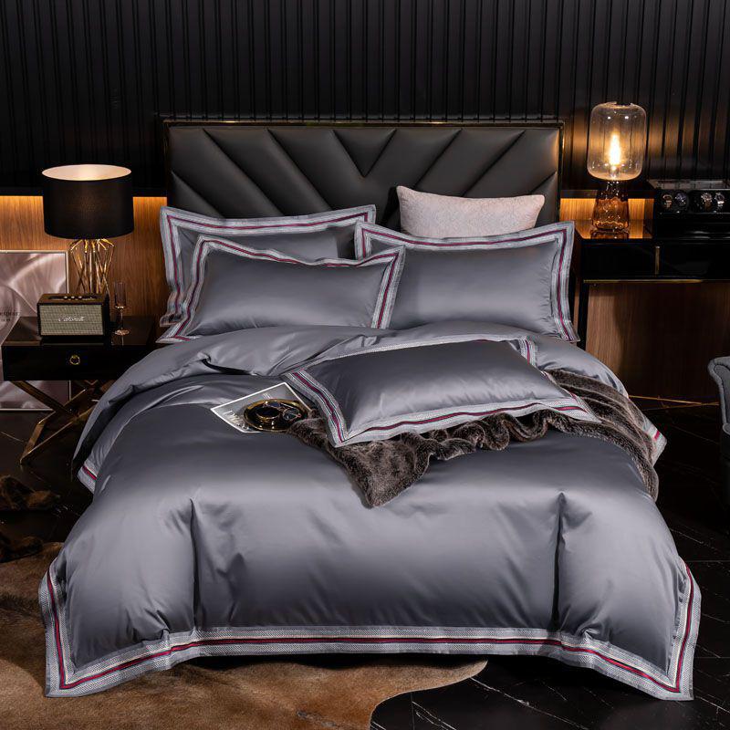 Osmano Luxury Soft Egyptian Cotton Duvet Cover Set Duvet Cover Set - Venetto Design Color 2 / Fitted Bed Sheet / King size 4Pcs Venettodesign.com