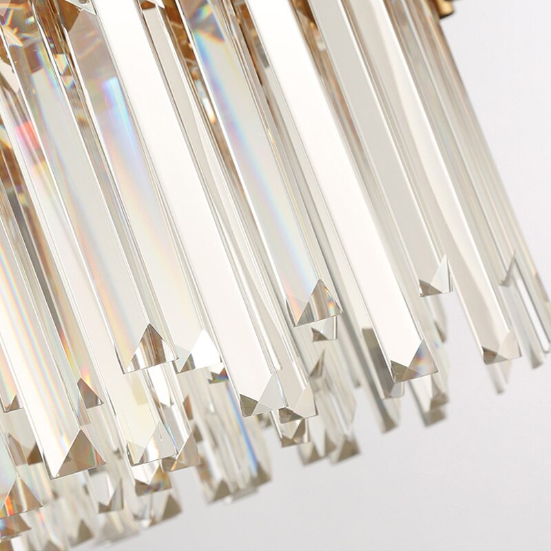Rylee Gold Edged Beveled Crystal And Copper Ring Chandelier Chandelier - Venetto Design Venettodesign.com