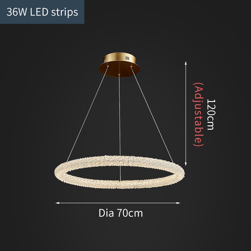 Jillian Sculptural LED Three Tier Crystal Chandelier Chandelier - Venetto Design Round Dia70cm / Cool light 6000K Venettodesign.com