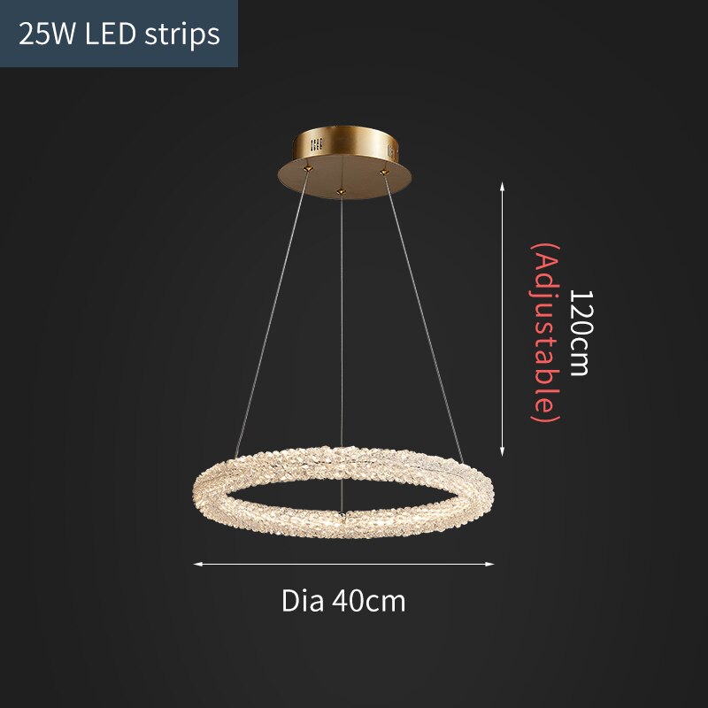 Jillian Sculptural LED Three Tier Crystal Chandelier Chandelier - Venetto Design Round Dia40cm / Cool light 6000K Venettodesign.com