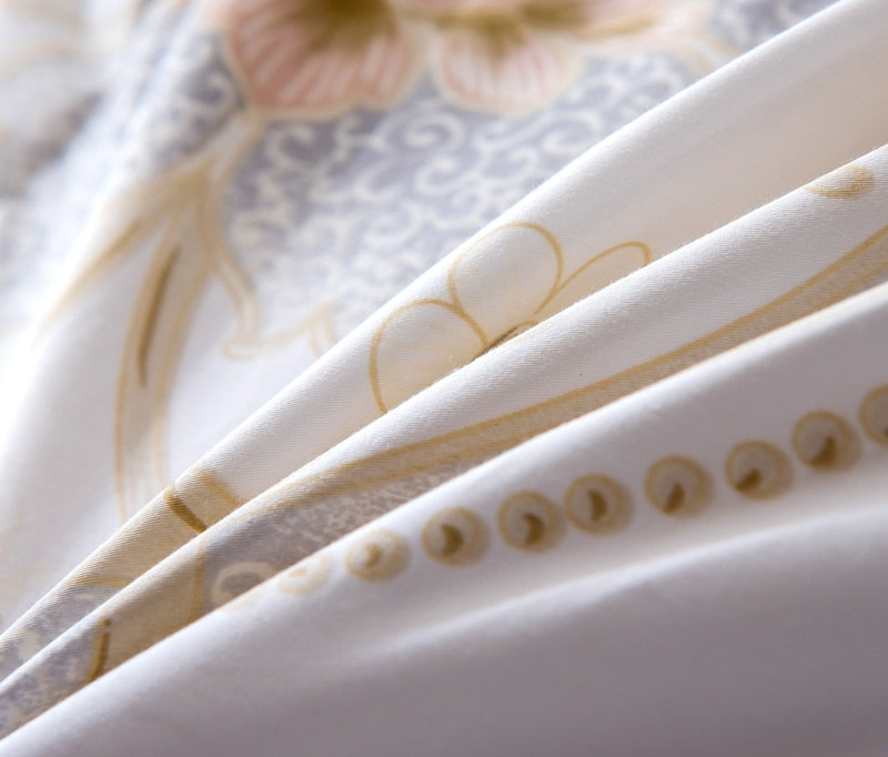 Rafia Ornate Printed Goose Down Cotton Comforter Bedding - Venetto Design Venettodesign.com