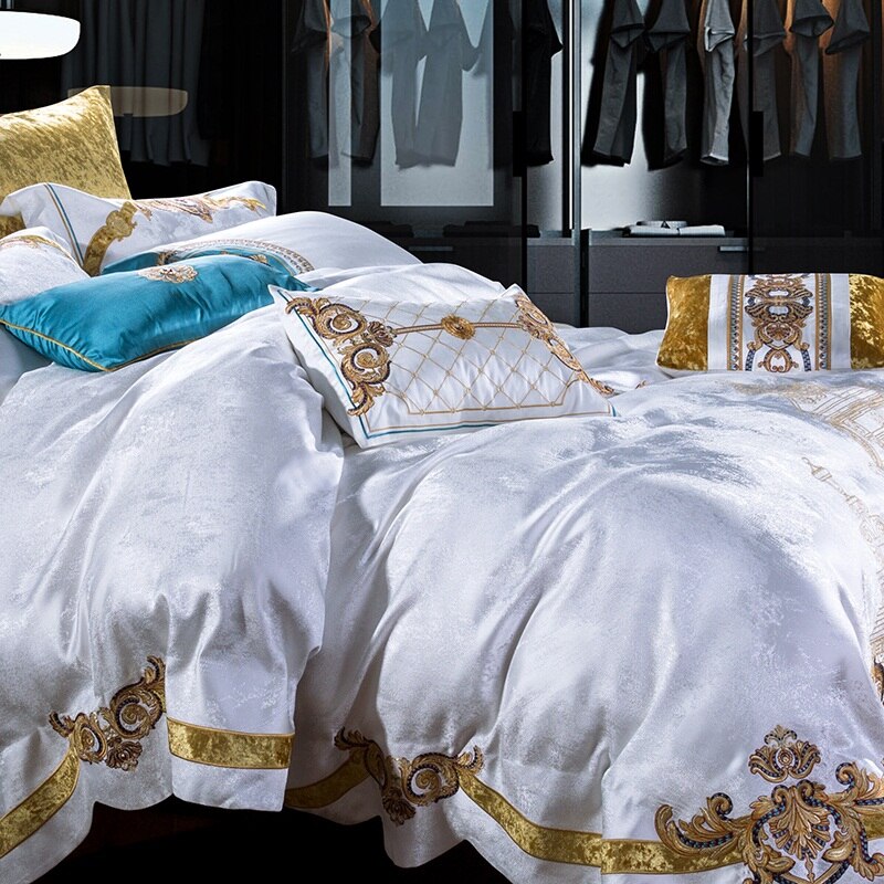 Evaria Satin Cotton Luxury Royal Duvet Cover Set Duvet Cover Set - Venetto Design Venettodesign.com