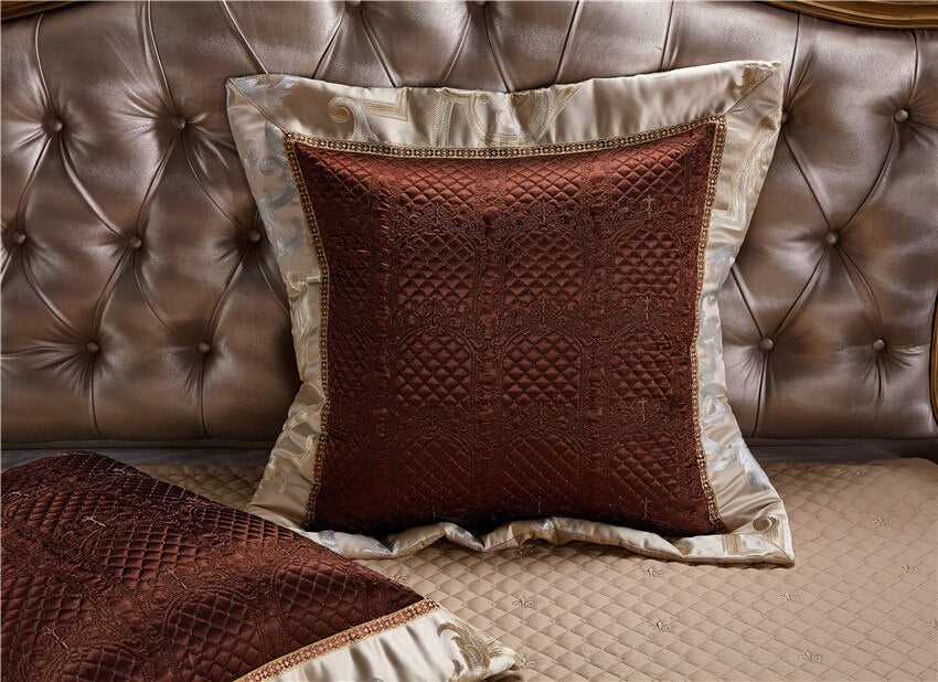 Esmoidis Golden Silky Cotton Luxury Jacquard Duvet Cover Set Duvet Cover Set - Venetto Design Venettodesign.com